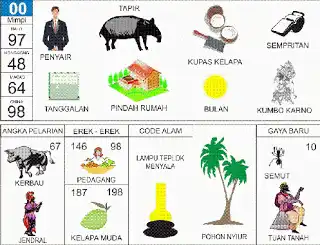 Erek erek buku mimpi 2d bergambar lengkap Ilustrasi Penyair dan Angka 00